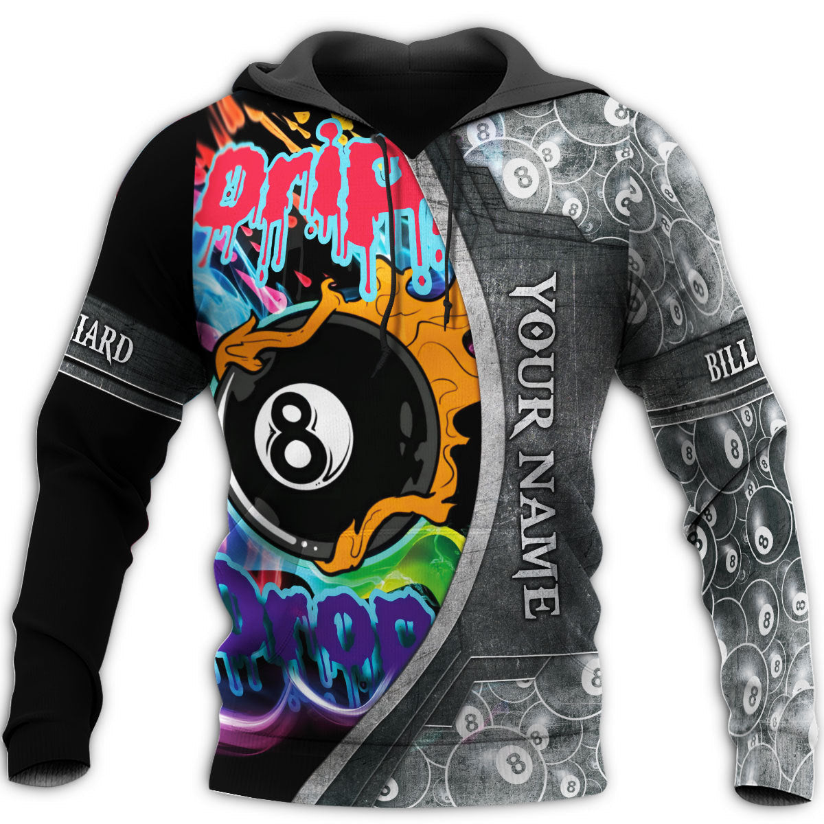 Pool Player Billiard Shirt, All-Over Print Unisex Shirt