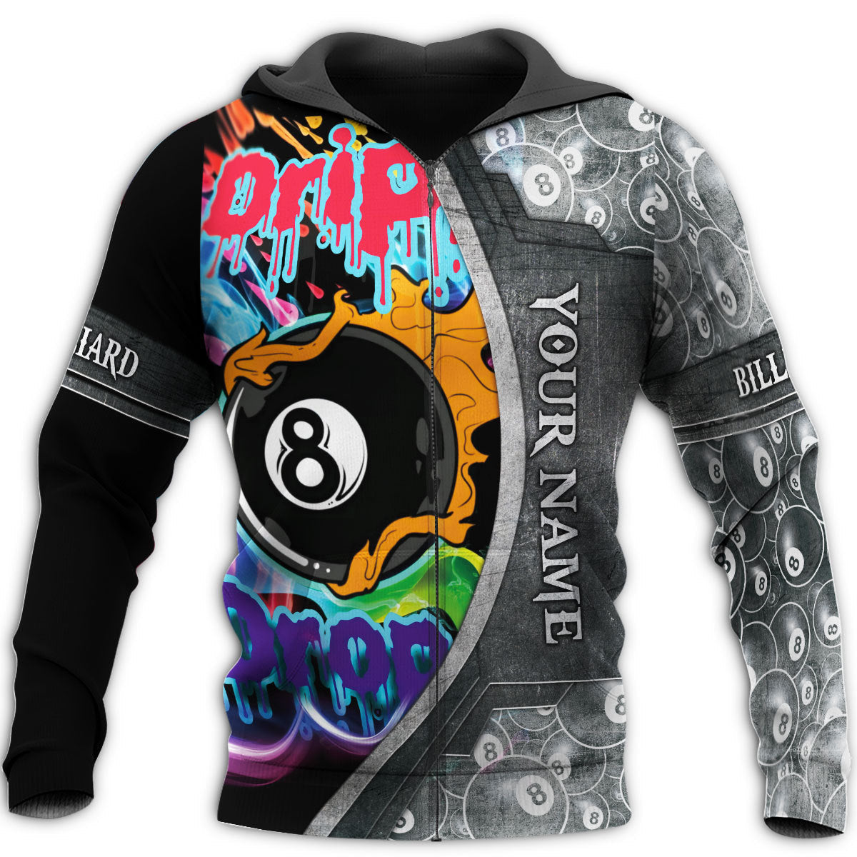 Pool Player Billiard Shirt, All-Over Print Unisex Shirt