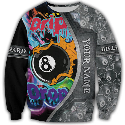 Pool Player Billiard Shirt, All-Over Print Unisex Shirt