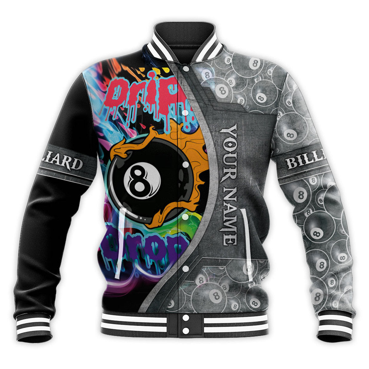 Pool Player Billiard Shirt, All-Over Print Unisex Shirt