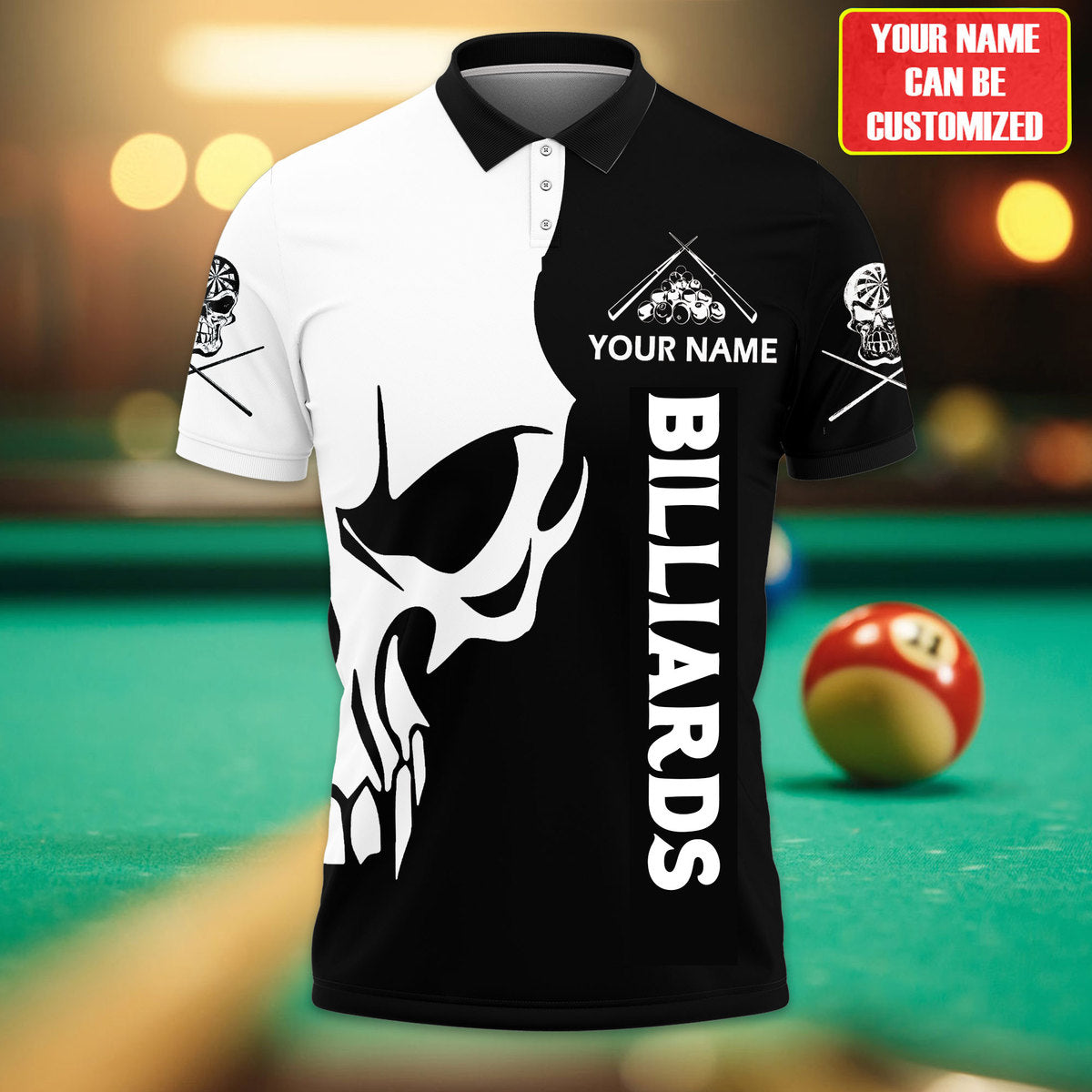 Billiard Shirt, Pool Player All-Over Print Unisex Shirt