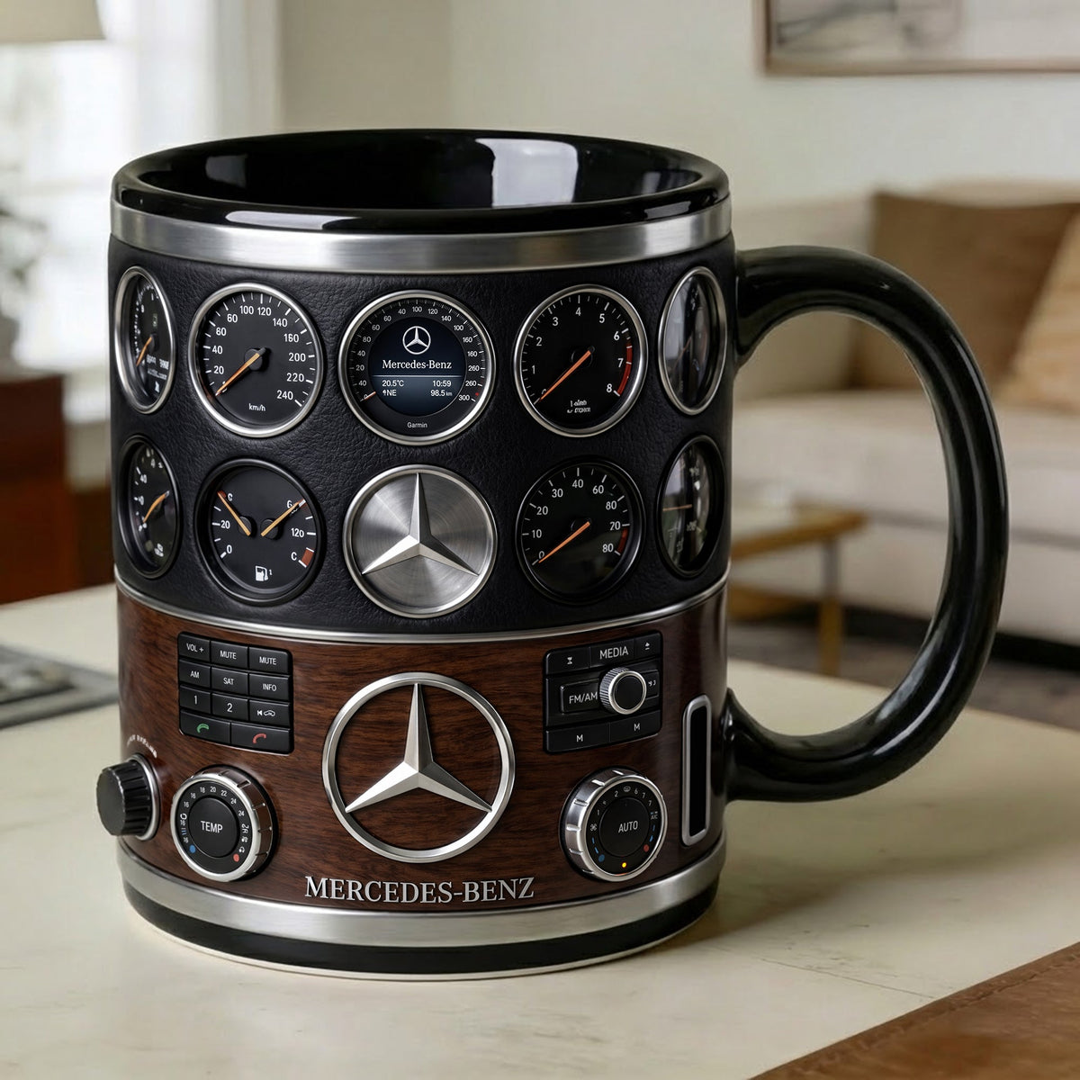 Merc Interior Accent Mug , Cream Mug Gifts , Holiday Gifts