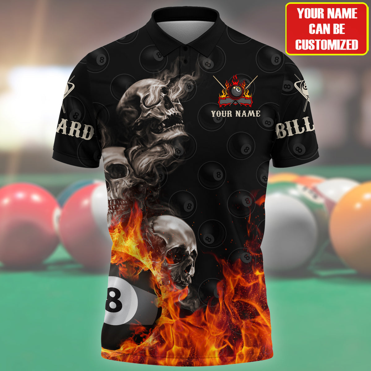 Personalized Name Billiard All Over Printed Unisex Shirt - LP02