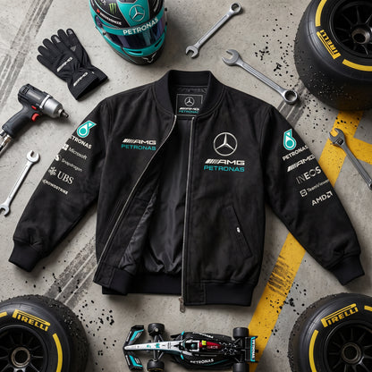 Merc Petronas Faux 2026 Bomber Jacket