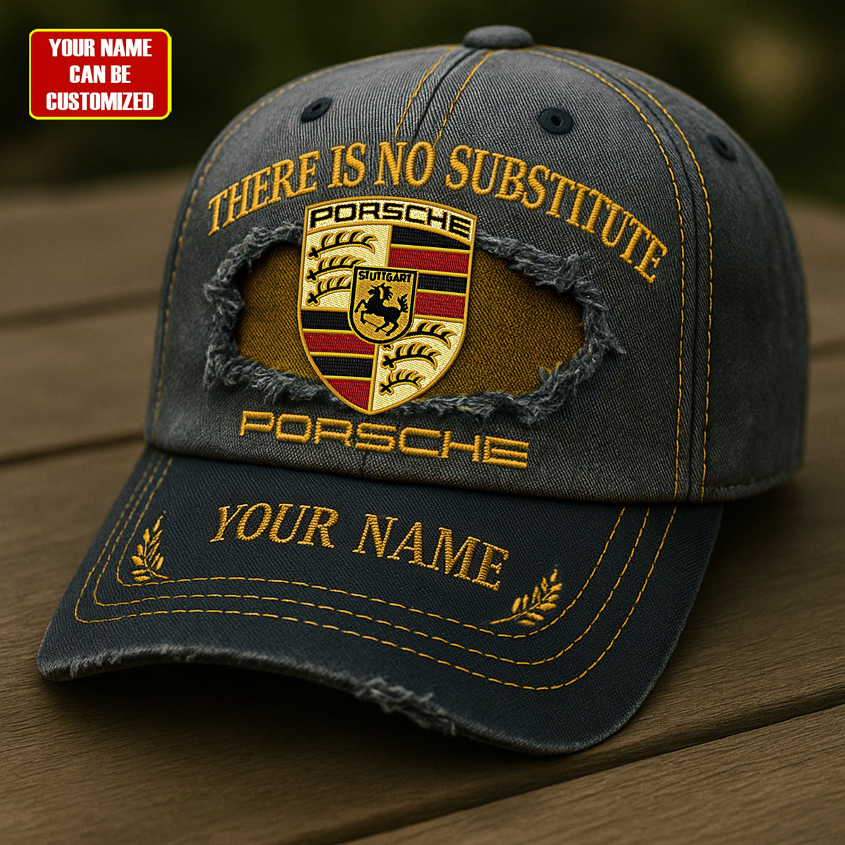 Custom Name Pors Denim Classic Cap