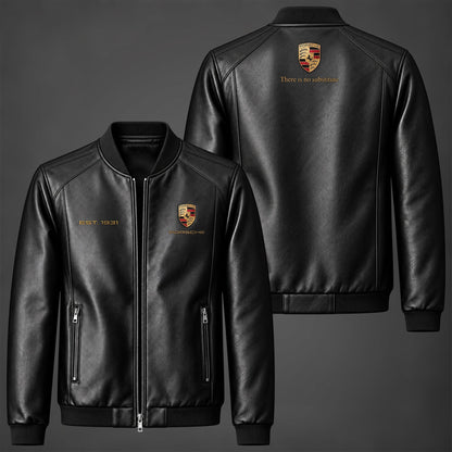 Pors Vintage Est.1931 Leather Bomber Jacket