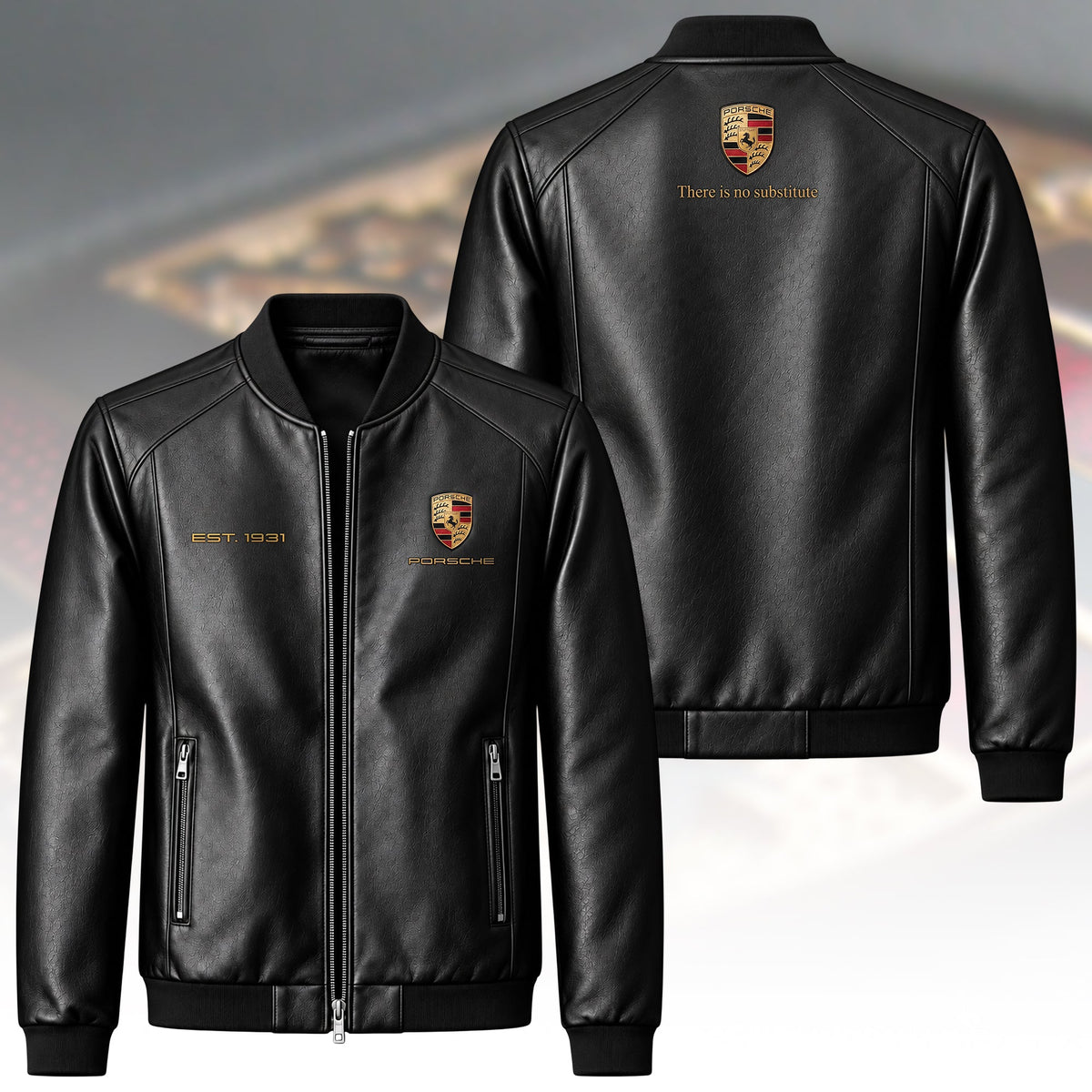 Pors Vintage Est.1931 Leather Bomber Jacket