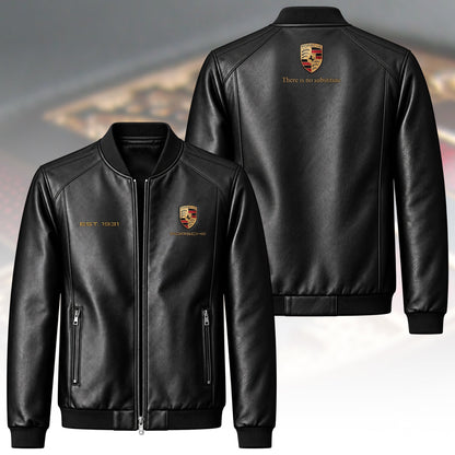 Pors Vintage Est.1931 Leather Bomber Jacket