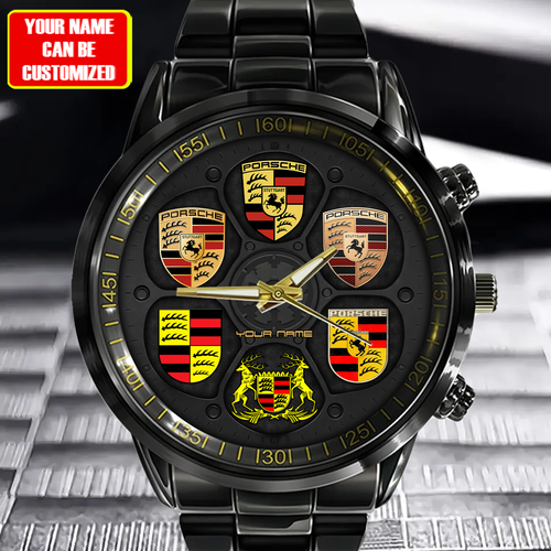 Personalized Pors Logo Stainless Steel Watch