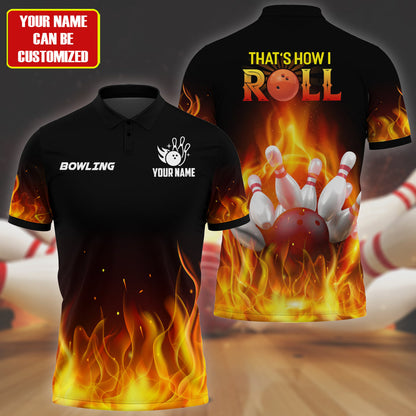 That's How I Roll Bowling Shirt, All Over Print Unisex Bowler Shirt