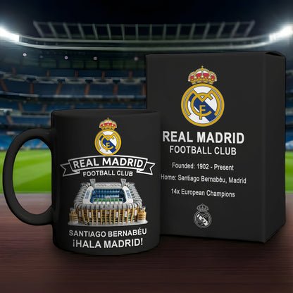 Real Hala Madrid Stadium Accent Mug , Cream Mug Gifts , Holiday Gifts