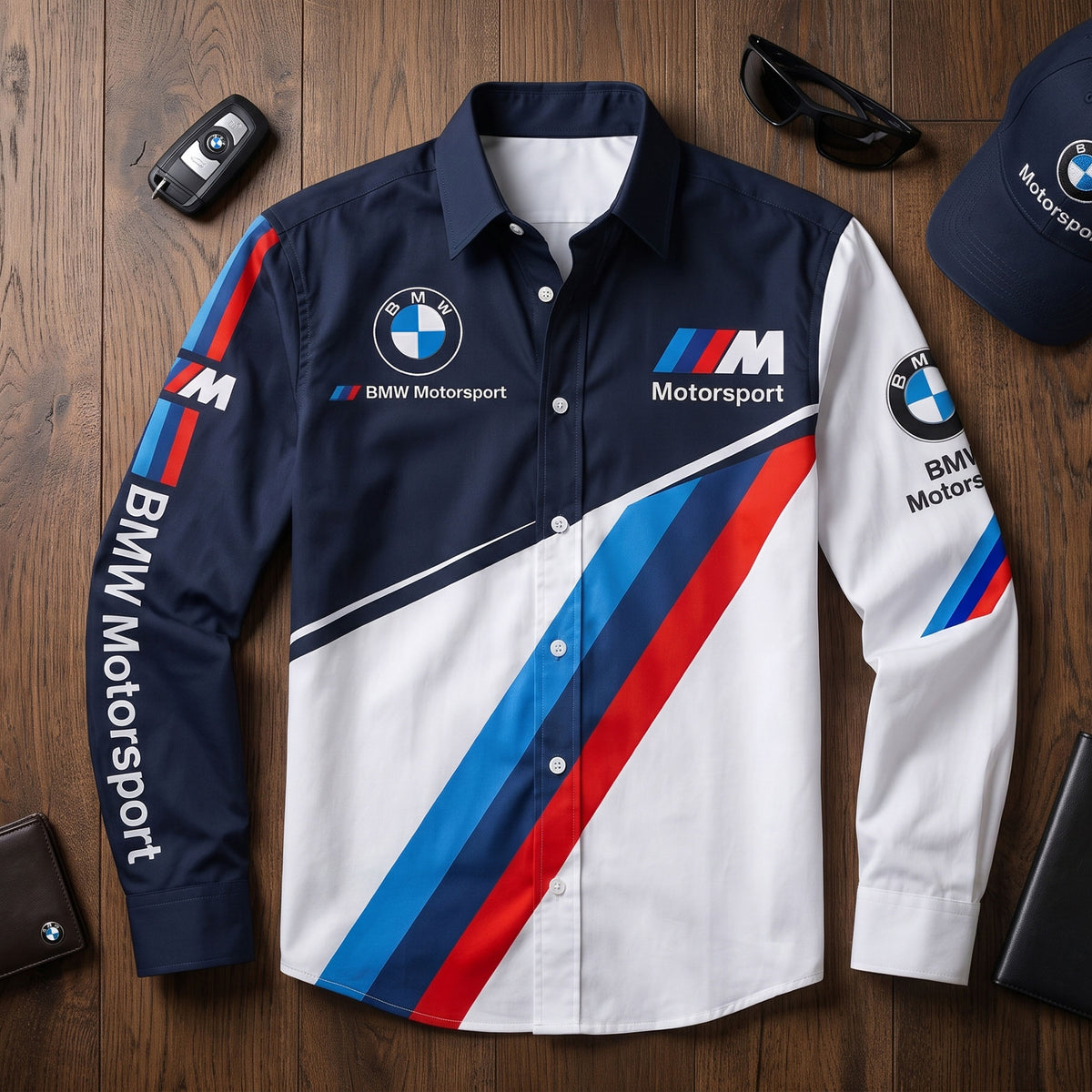 BW Motorsport Vintage Western Button-Up Shirt