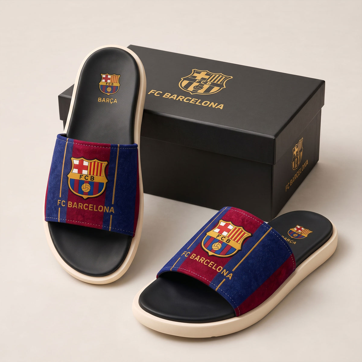 Barca FC Comfort Luxury Leather Sandals