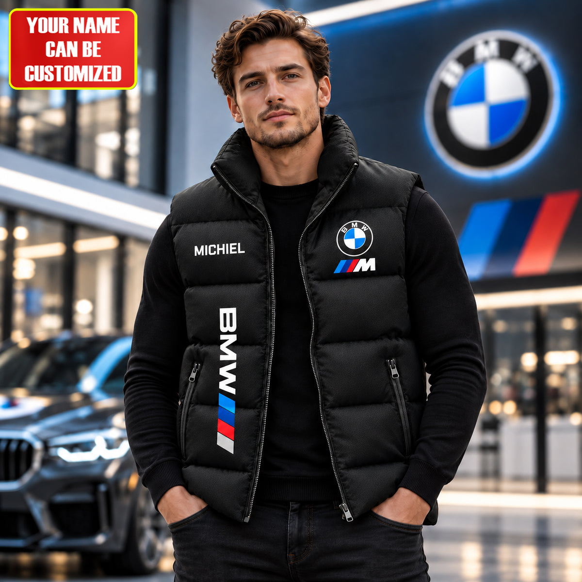 Bw Motorpsort Sleeveless Windproof Puffer Jacket