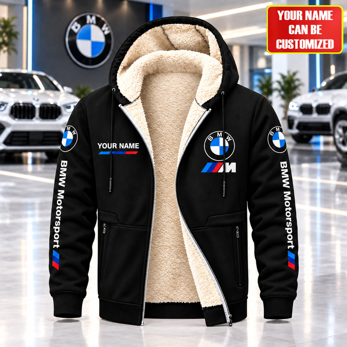 Personalized BW Motorsport Fleece Unisex Hooded Jacket