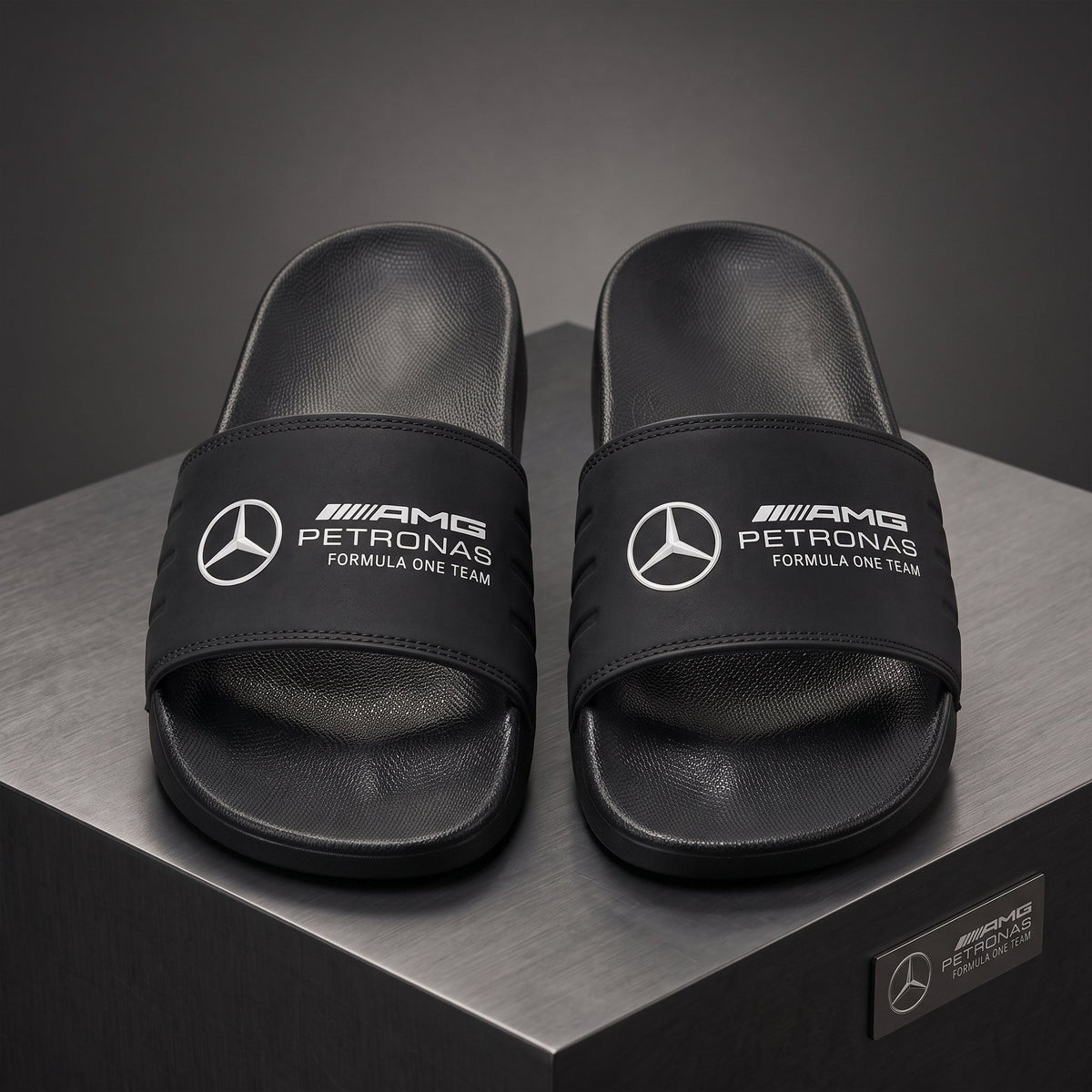 Merc AMG Petronas Slides Custom Leather Sandals