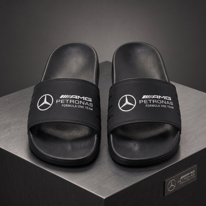 Merc AMG Petronas Slides Custom Leather Sandals