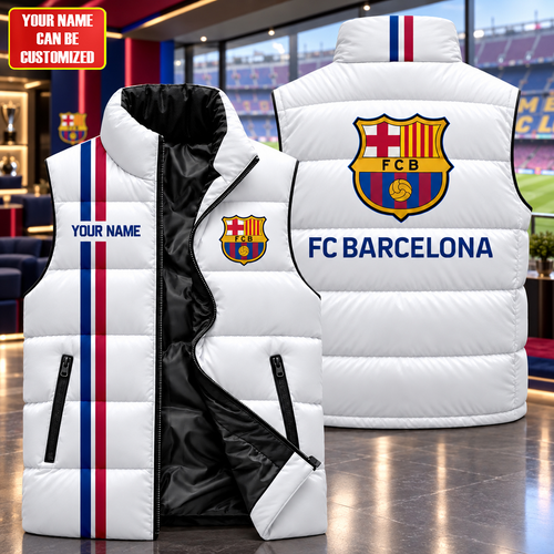 Barca FC 2026 Sleeveless Windproof Puffer Jacket 3D