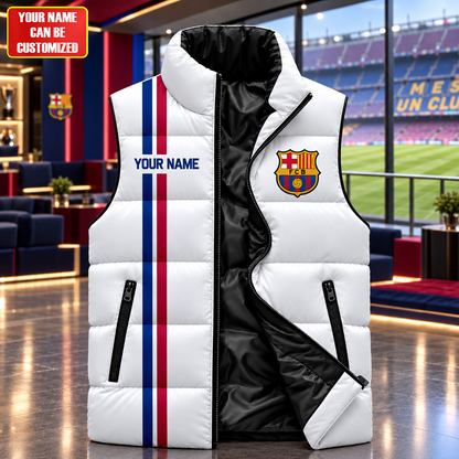 Barca FC 2026 Sleeveless Windproof Puffer Jacket 3D