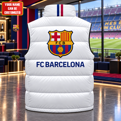 Barca FC 2026 Sleeveless Windproof Puffer Jacket 3D
