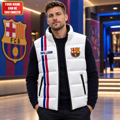 Barca FC 2026 Sleeveless Windproof Puffer Jacket 3D