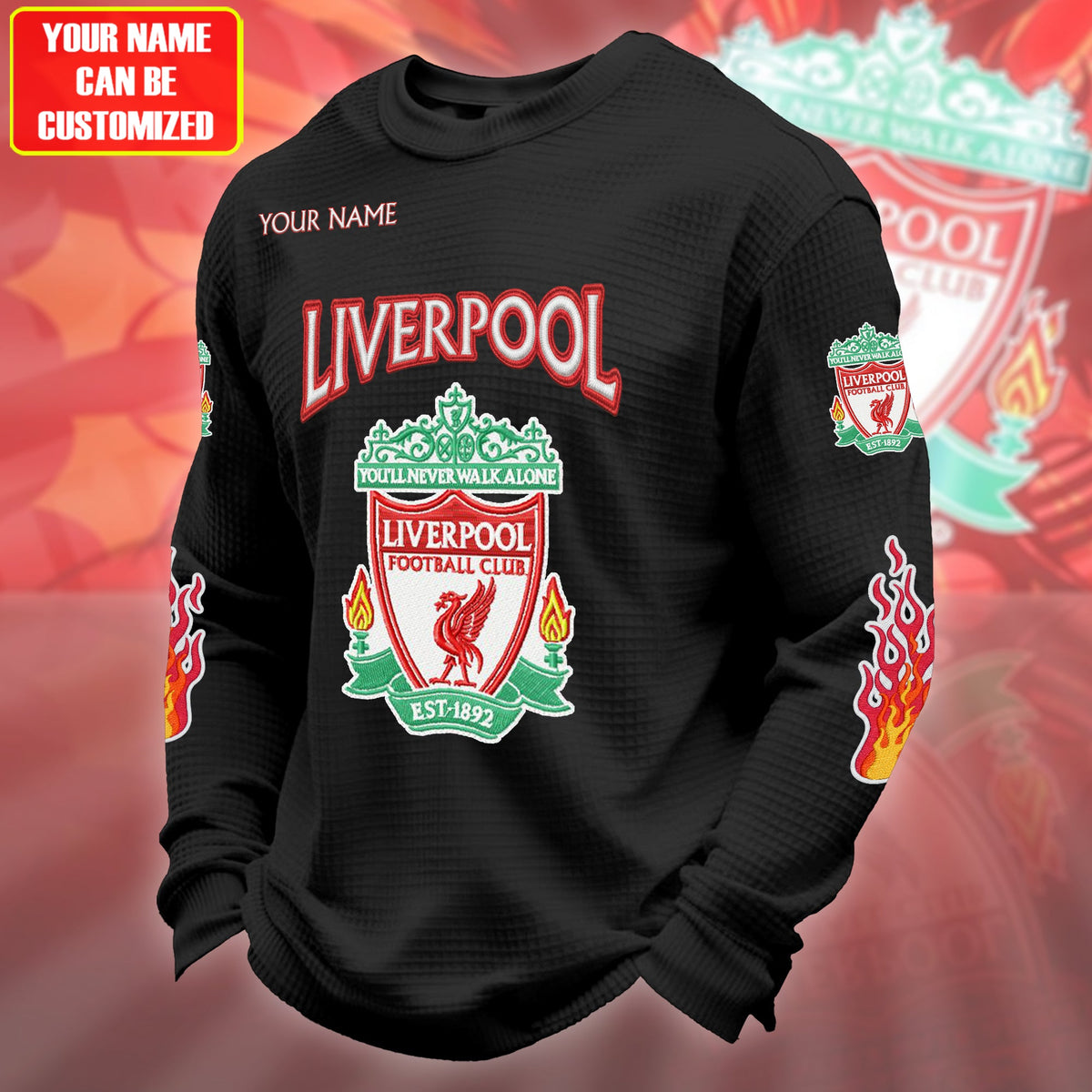 Personalized LVP Quilted Textur Unisex Sweater