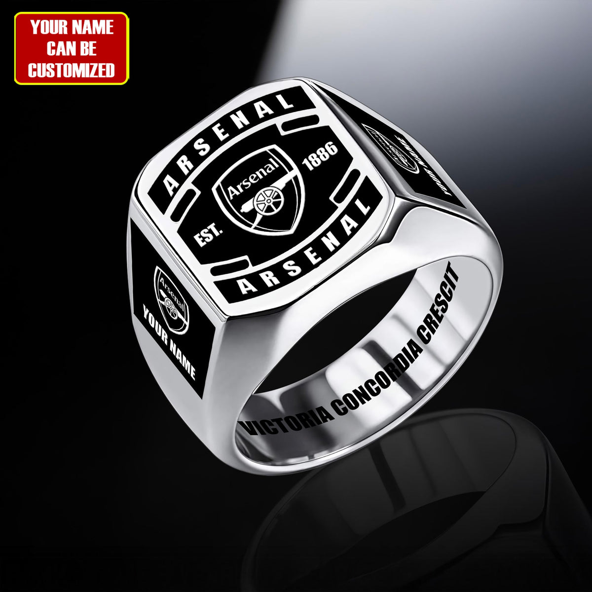 Arsenal Custom Name Classic Design Ring