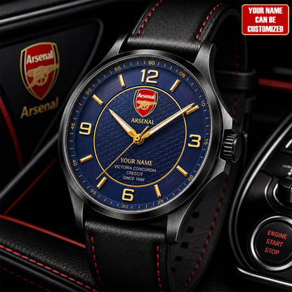Personalized Arsenal Luxury Leather Strap Watch