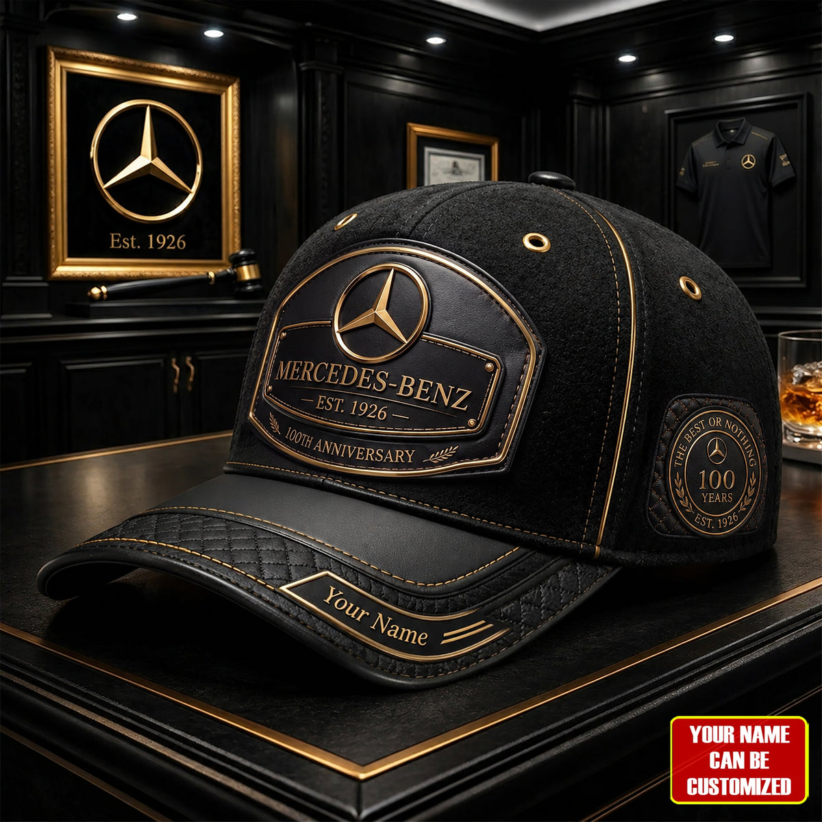 Personalized Merc Leather Vintage 100th Anniversary Classic Cap V2 (1926-2026)