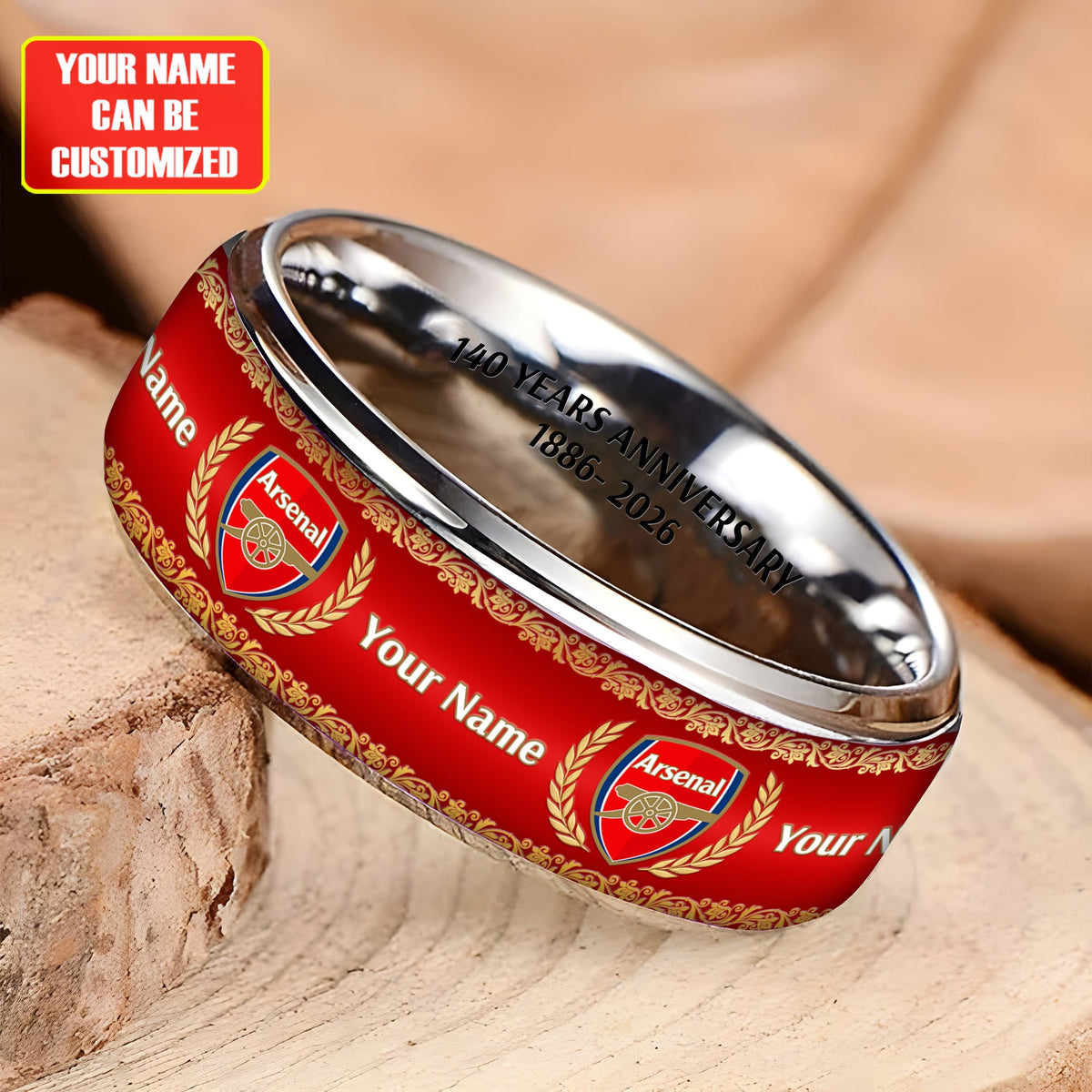 Personalized Arsenal 140 Years Anniversary Custom Alloy Ring