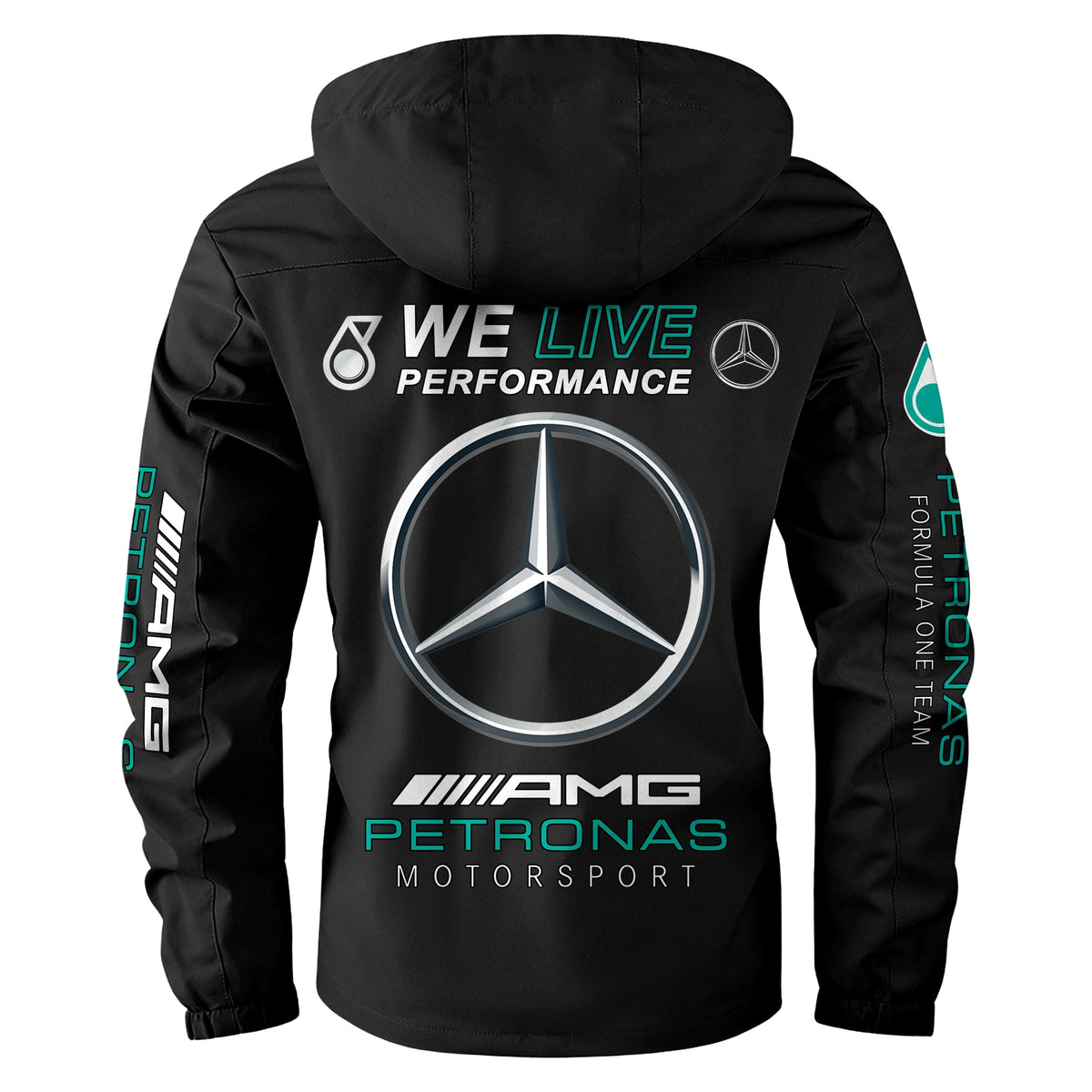 Personalized Merc AMG Petronas Motorsport Windbreaker Hooded Jacket