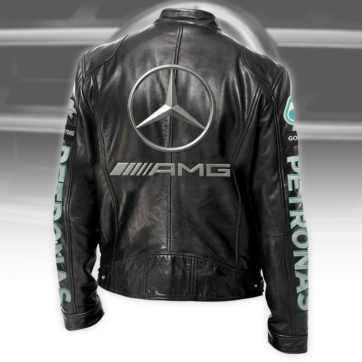 Merc AMG Petronas Collar Leather Jacket