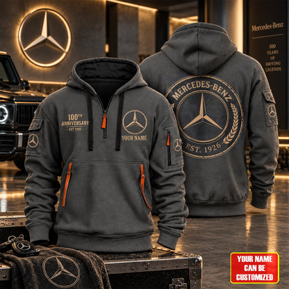 Personalized Merc 100TH Anniversary Vintage Zip-Hoodie Cotton Jacket (1926-2026)