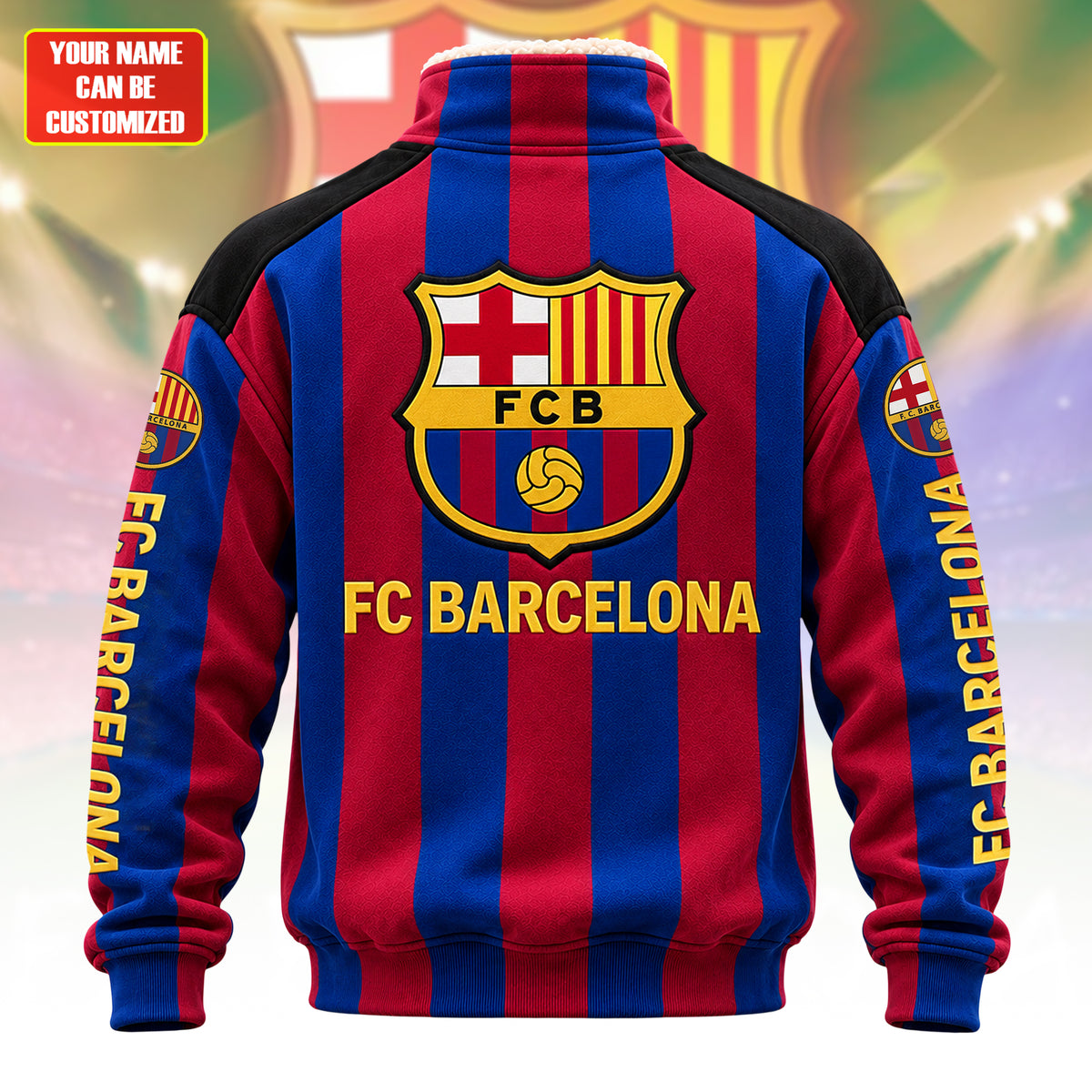Personalized Barca FC 2026 Fleece Quarter-Zip Pullover
