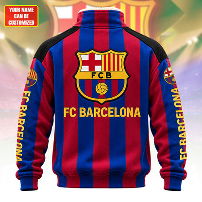 Personalized Barca FC 2026 Fleece Quarter-Zip Pullover