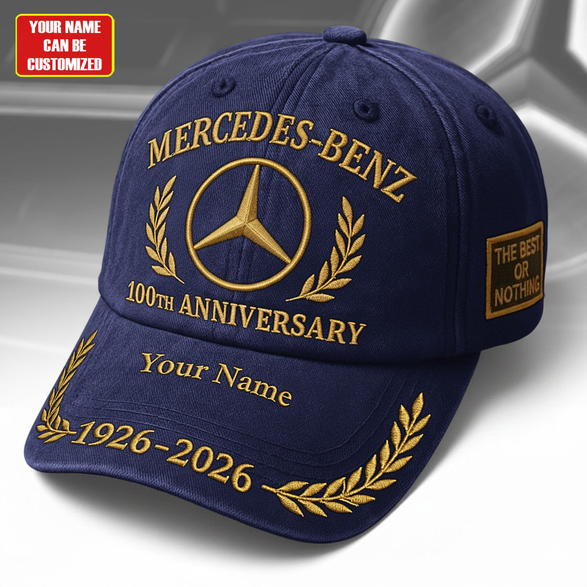 Personalized Merc 100th Anniversary Luxury Classic Cap