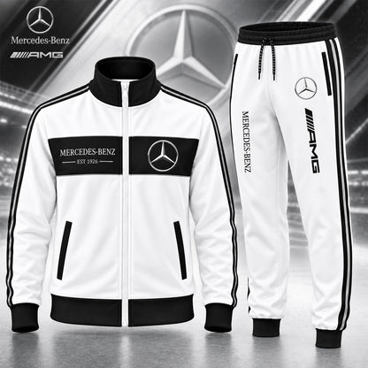 Personalized Merc AMG EST 1926 Zipper Stand Collar Jacket & Sweatpants