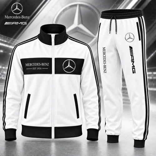 Personalized Merc AMG EST 1926 Zipper Stand Collar Jacket & Sweatpants