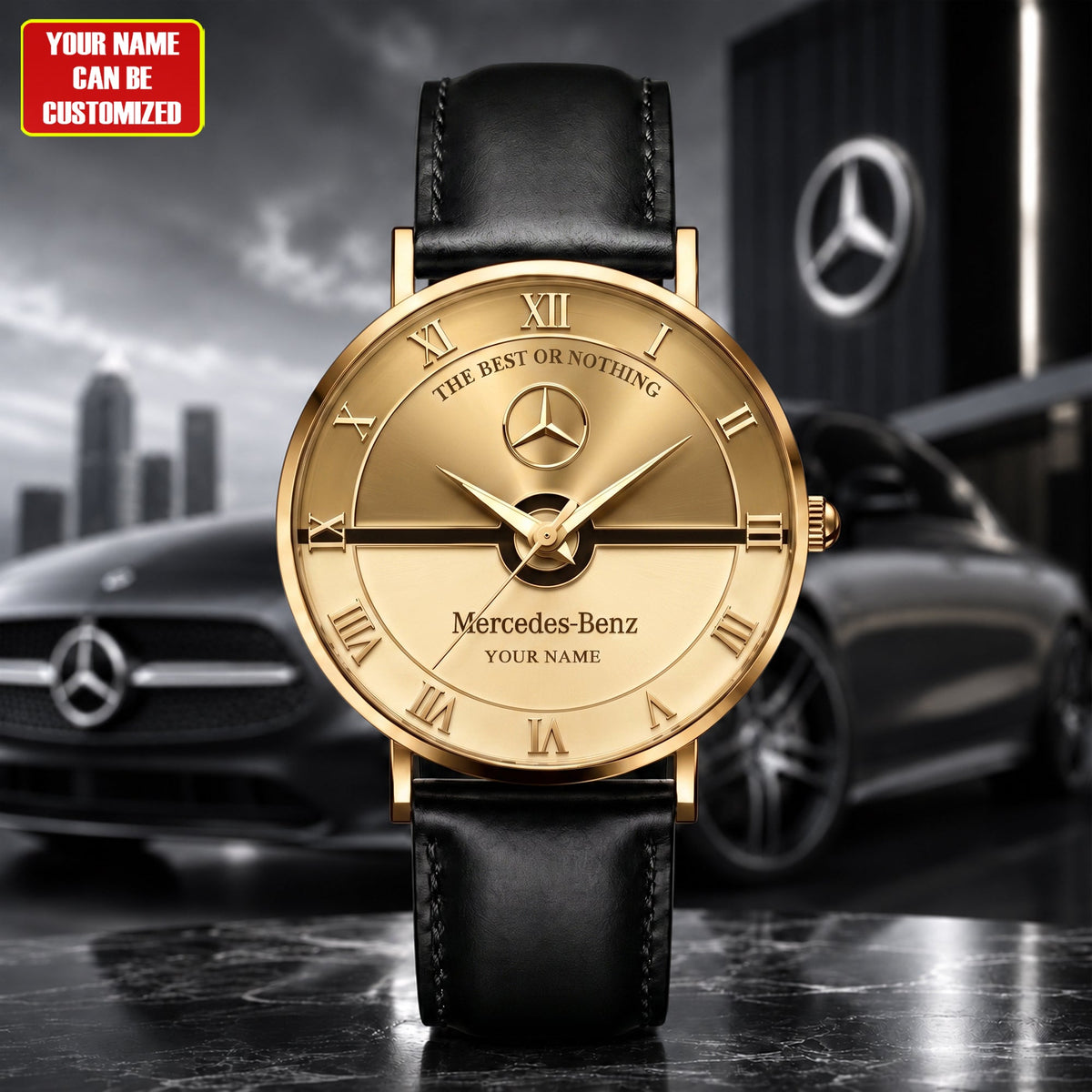 Personalized Merc Royal Heritage Leather Watch