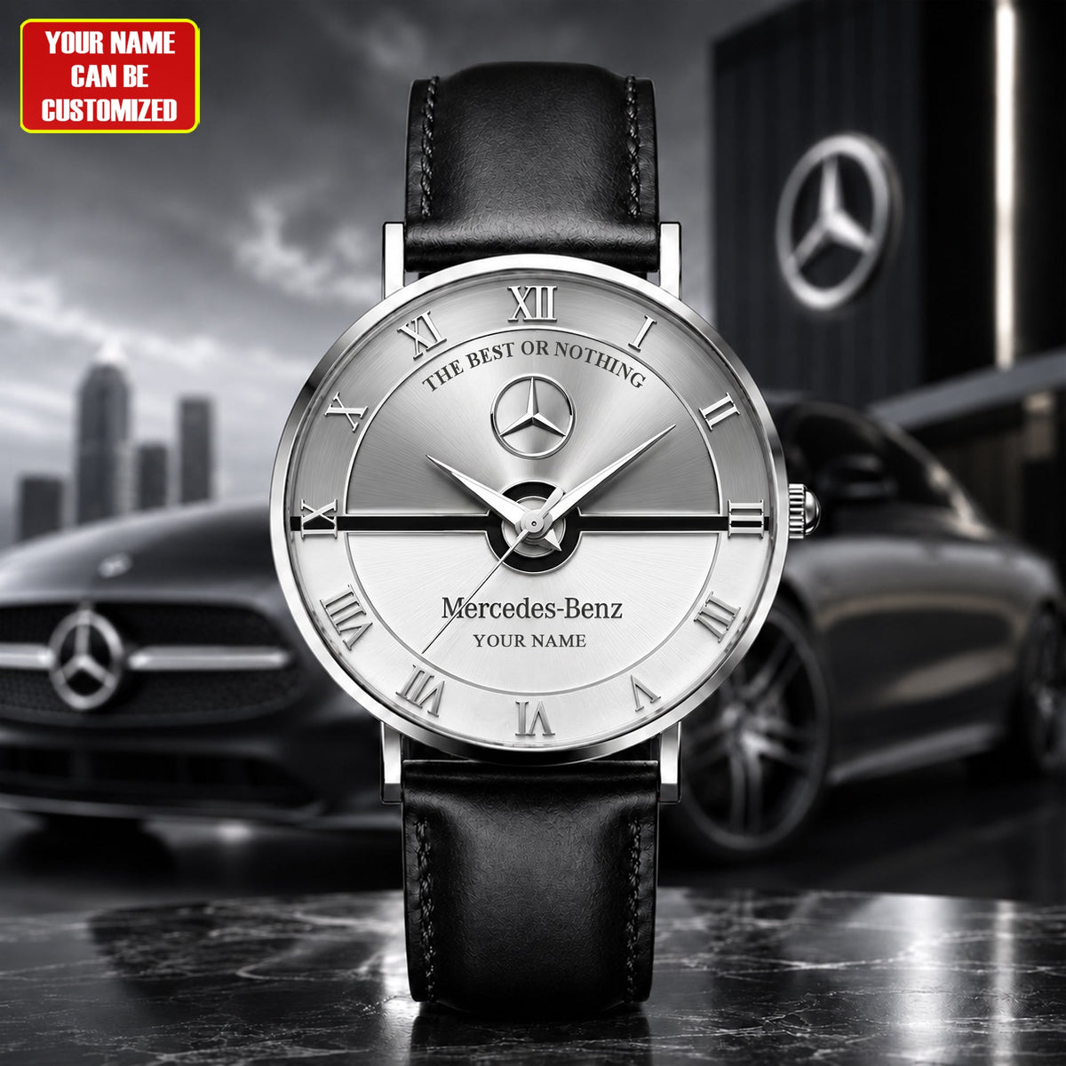 Personalized Merc Royal Heritage Leather Watch