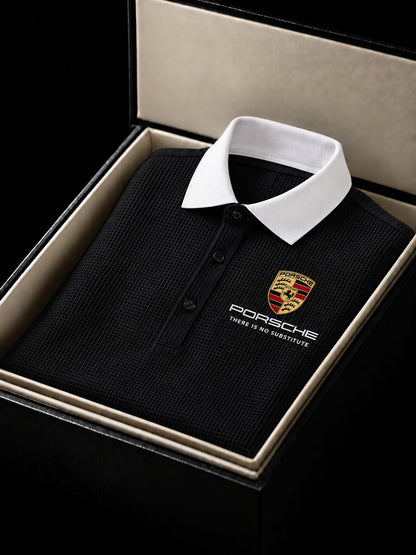 Personalized Pors Waffle Knit 2026 Polo Shirt