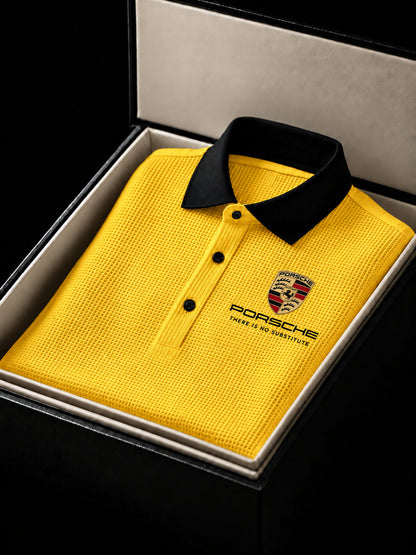 Personalized Pors Waffle Knit 2026 Polo Shirt