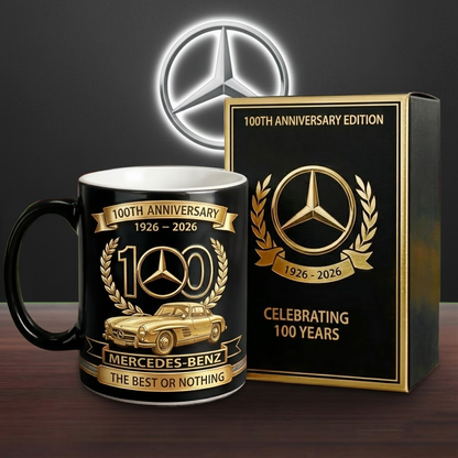 Merc 100th Anniversary Accent Mug , Cream Mug Gifts , Holiday Gifts