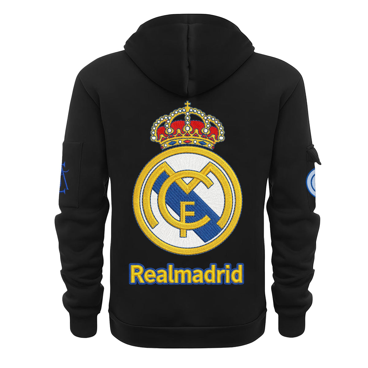 Personalized Real FC Embroidery Zip-Hoodie Cotton Jacket