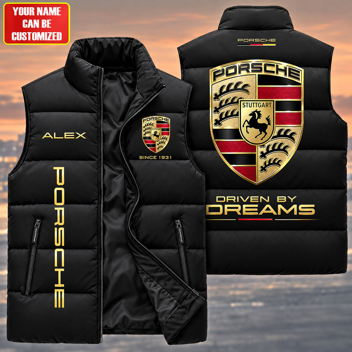Pors Driven By Dreams Sleeveless Windproof Puffer Jacket