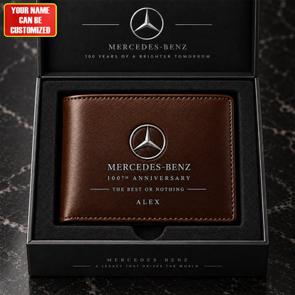 Personalized Merc 100TH Anniversary Luxury Leather Wallet (1926-2026)