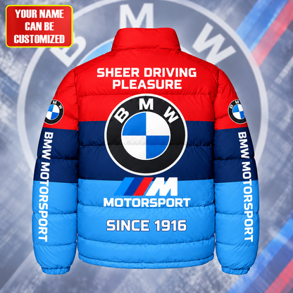 BW Motorsport Since 1916 Puffer Thermal Stand Collar Jacket