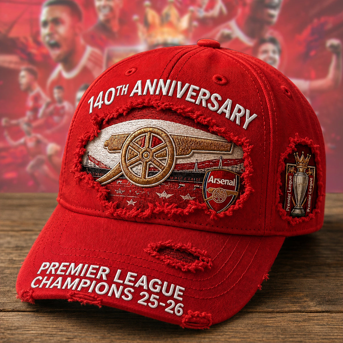 Arsenal Premier League Champions 25/26 Denim Classic Cap