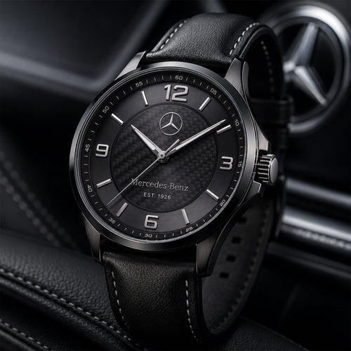 Personalized Merc Since 1926 Leather Strap Watch