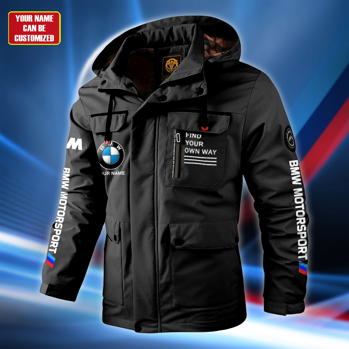 Personalized BW Motorsport 2026 Windbreaker Hooded Jacket